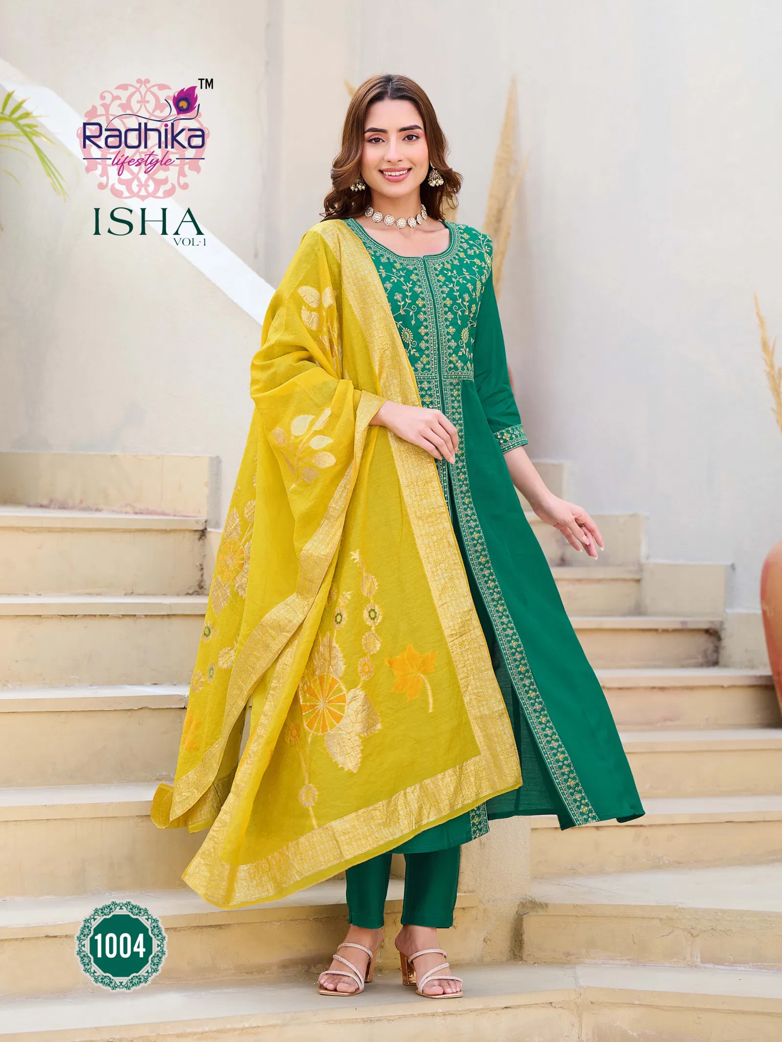 Isha Vol 1 By Radhika Roman Silk Kurti With Bottom Dupatta Surat Wholesale Market